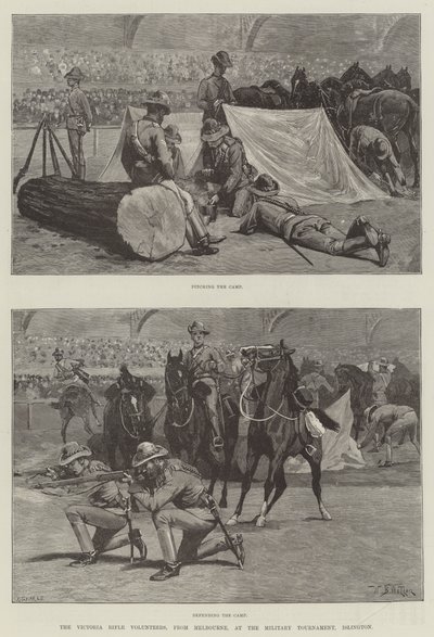 The Victoria Rifle Volunteers, from Melbourne, at the Military Tournament, Islington by William Barnes Wollen